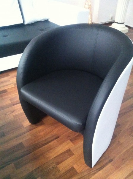 Cocktailsessel Sessel Clubsessel Loungesessel Modell &quot;R&quot; (zweifarbig)