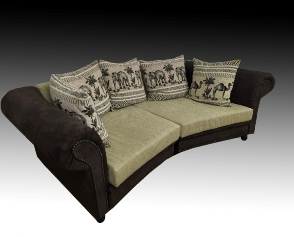 Big Sofa Afrika (270 cm / 320 cm) Sofa XXL Kolonialstil Farbe frei wählbar!